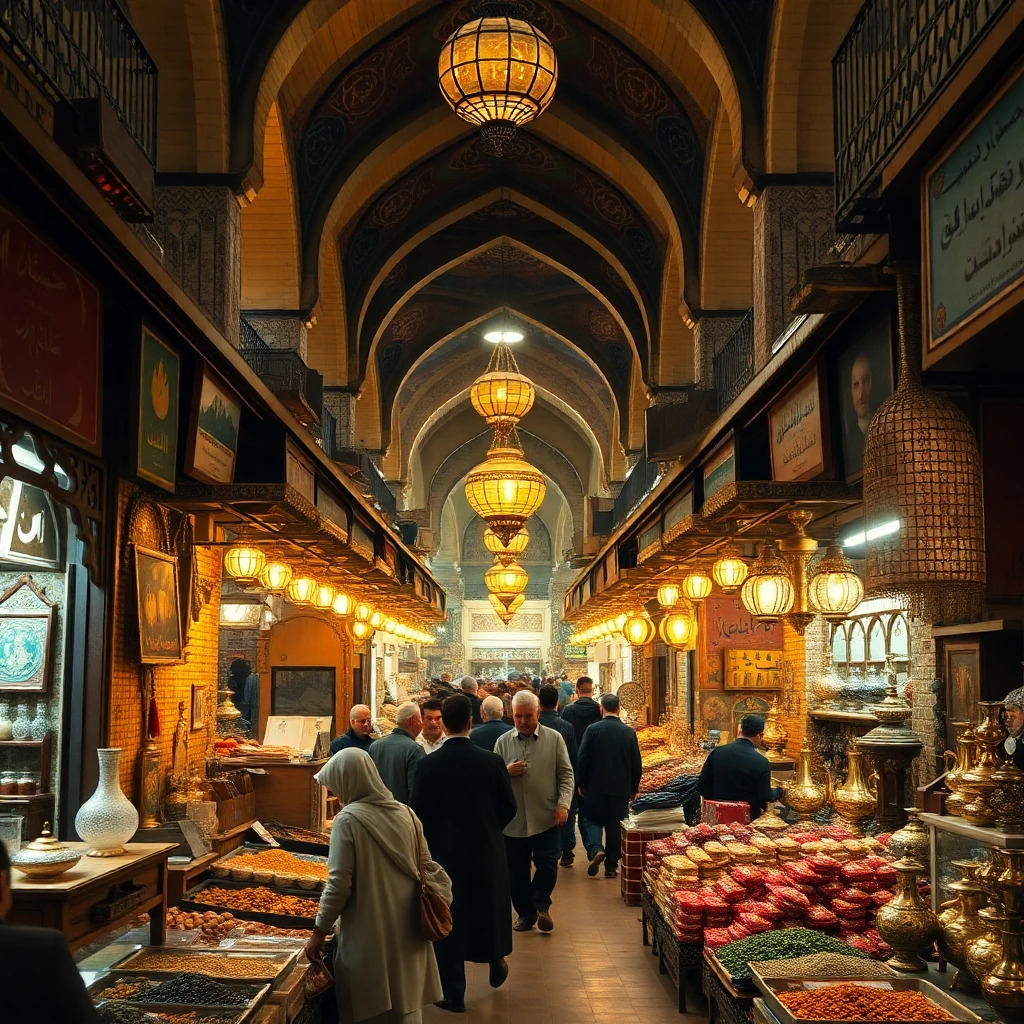 A bustling bazaar